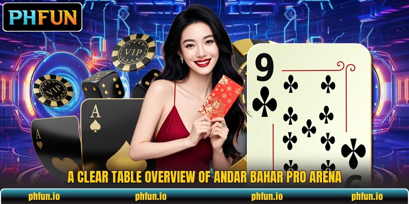 A clear table overview of Andar Bahar Pro Arena A clear table overview of Andar Bahar Pro Arena