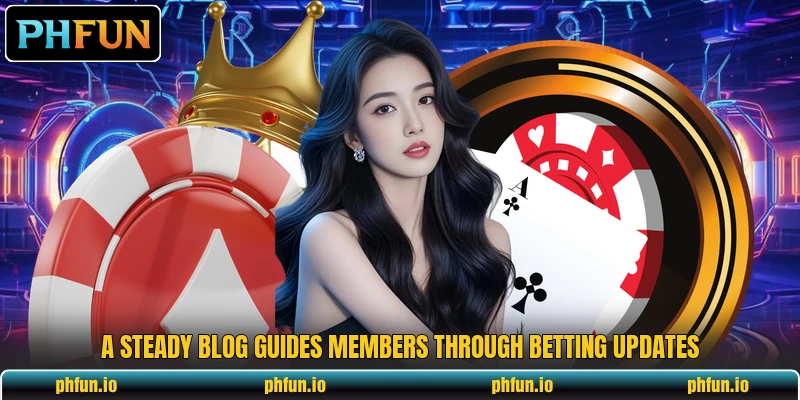 A steady blog guides members through betting updates