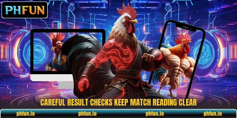Careful result checks keep match reading clear
