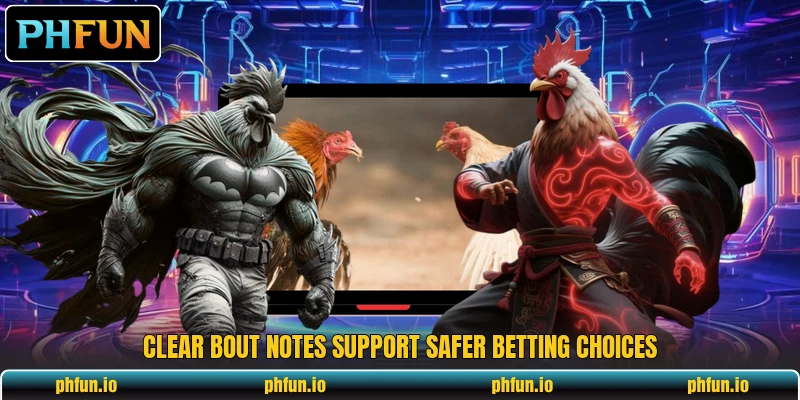 Clear bout notes support safer betting choices Clear bout notes support safer betting choices