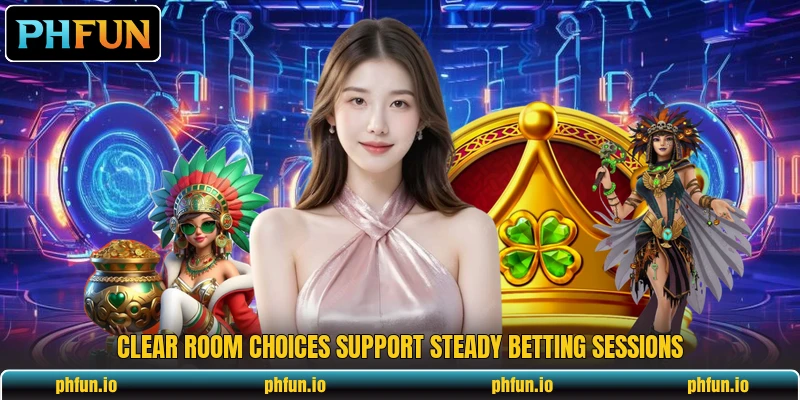 Clear room choices support steady betting sessions