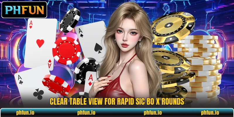 Clear table view for Rapid Sic Bo X rounds Clear table view for Rapid Sic Bo X rounds
