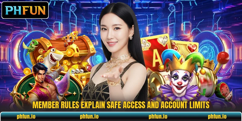 Member rules explain safe access and account limits Member rules explain safe access and account limits