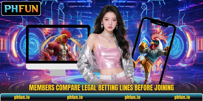 Members compare legal betting lines before joining