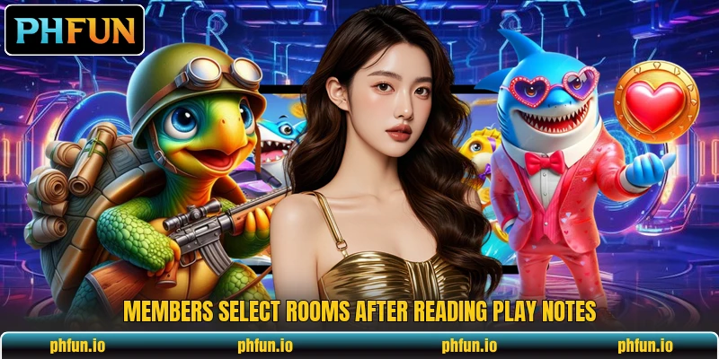 Members select rooms after reading play notes