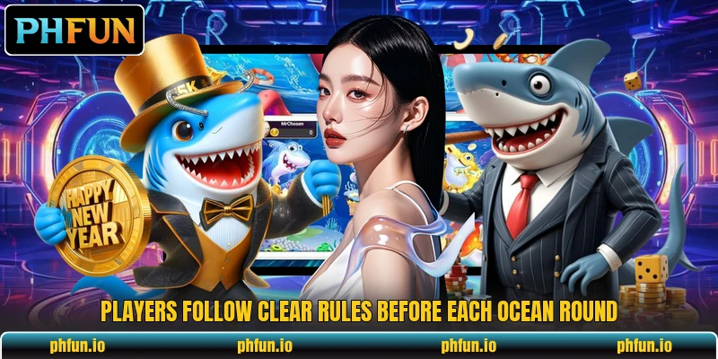 Players follow clear rules before each ocean round Players follow clear rules before each ocean round