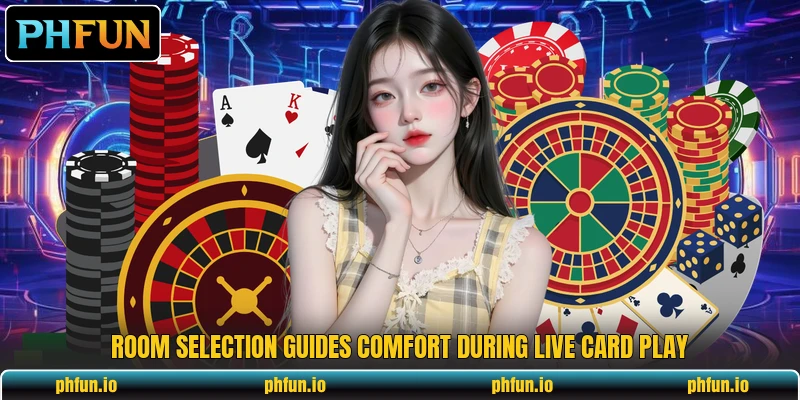 Room selection guides comfort during live card play